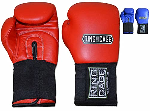 Amateur Competition Boxing Gloves - Blue or Red (Red, 10oz)