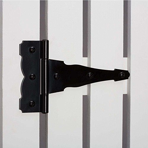 Image of Everbilt Black Decorative Gate Hinge and Latch Set hardware parts (Black)