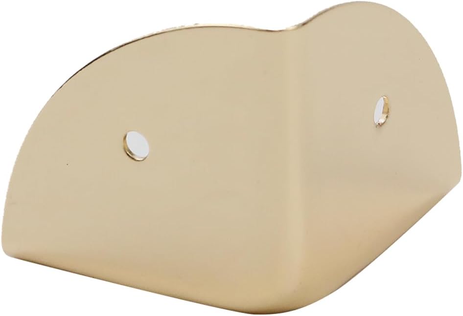 T Tulead Golden Corner Protectors Decorative Box Corner Protector Metal Jewelry Box Corner Guard Iron Guard Edge Cover 1.53-inch, Pack of 8 with Screws image 5