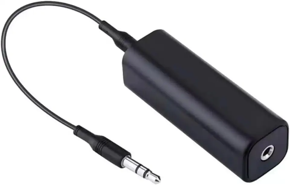 Isolador de Ruído Ground Loop para Sistema de Áudio do Carro Home Theater com Cabo de Áudio 3.5mm