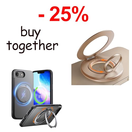 Magnetic Case & Magnetic Phone Grip Ring Holder Kickstand
