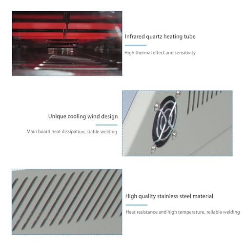 T962 Reflow Oven,110v 800w Reflow Soldering Station, Intelligent Infrared IC Heater,Welding area 7.08Γ9.25in for Pcb Chip Aluminum Substrate Lamp Bead by JUSTHERE - Used condition - Image 5