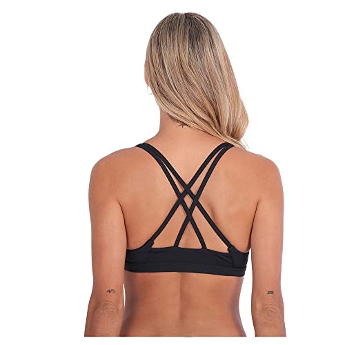 Hurley Women's Standard Bikini Surf Top, Black, Medium - Image 2