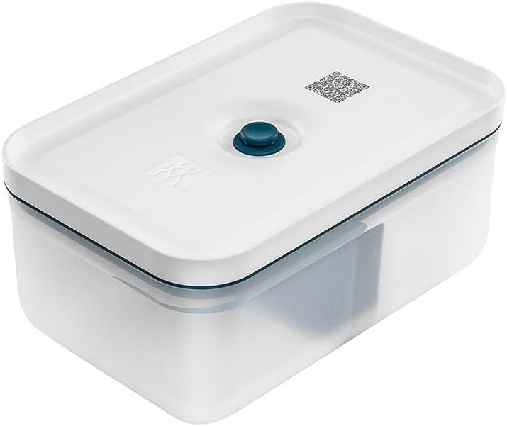 Zwilling Fresh & Save Vakumlu Yemek Taşıma Kabı, L, Plastik, Yari Şeffaf-Akdeniz Mavisi