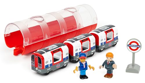 BRIO World - 36085 Trains of The World Londoner U-Bahn mit Licht und Sound - Spielzeugzug mit Licht & Sound für Kinder ab 3 Jahren