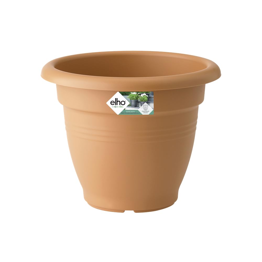 elho Green Basics Campana 40 - Flower Pot for Outdoor - Ø 38.5 x H 30.8 cm - Brown/Mild Terra