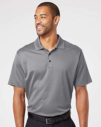 Adidas Men's ClimaLite Basic Piqu� Performance Polo (Zone/Black) (Large)