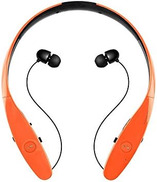 Bluetooth Headset, Bluetooth 4.0 Wireless Stereo Headphones Telescopic Bluetooth Earphone Neckband with Retractable Earbuds for Mobile Phones