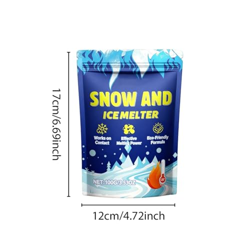 Schnee- und Eisschmelz-, Schneeschmelz- und Enteisungsmittel für Auffahrt, Gehweg, Beton, Windschutzscheibe, Haustiersicher, schnell wirkend, umweltfreundlich, Eisentferner-Spray für Autos im Freien