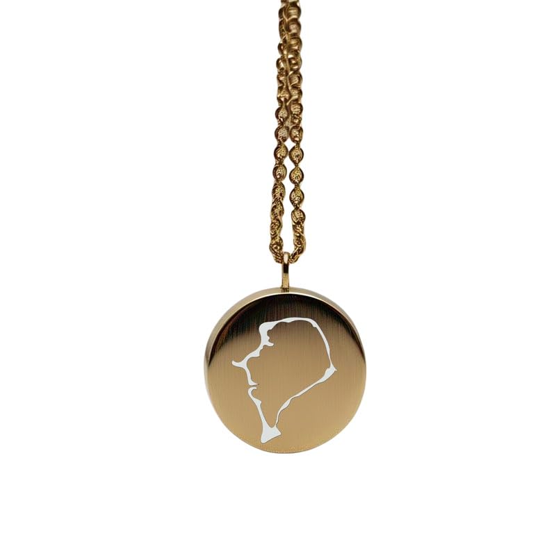 Pendentif carte des Tuvalu en argent sterling plaqué or 14 carats, forme ronde de 24 mm et épaisseur de 1,5 mm, breloque Terre, bijou de voyage délicat | Médaillon gravé « Aventure » ​​| LKB_MAP_320