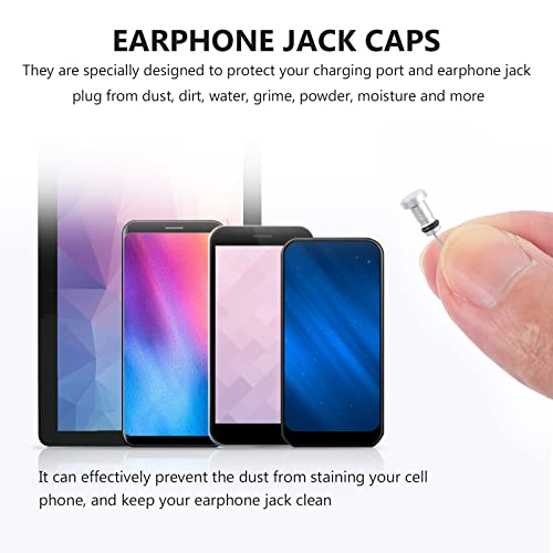 ibasenice 2 pares de plugue de poeira de telefone fone de ouvido plugue plugue de plugue anti dust p