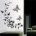 Produktbild Schmetterling Blume Reben Dekorative Wandaufkleber Dekoration für Toilette Kühlschrank Dekor Küche Badezimmer Wandbild Vinyl Aufkleber