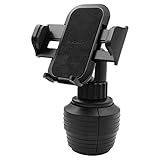 Cup Holder Phone Mount, Macally [Upgraded] Cell Phone Cup Holder for Car with Adjustable Smartphone Cradle Fit for iPhone 13 12 11 Pro XR XS Max X 8 7 Plus 6s Samsung S10+ Note 9 S8 Plus S7 Edge etc.