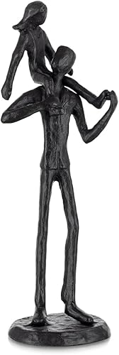 Giuneuow Cadeaux de Fille - Figurine en Fer Fille Père Fille LoveSculpture Décor