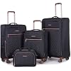 Travelhouse Softside 3 Piece Luggage Sets, 4 Piece Expandable Soft Sided Suitcase with Spinner Wheels, Lightweight Travel Set with Underseat Duffel Bag (16/20/24/28)