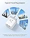 TROND US to UK Plug Adapter - Ireland Hong Kong Type G Travel Adapter with 3 Electrical Outlets 2 USB, USA to Dubai Singapore England Scotland British Kenya Qatar Power Converter Adaptor, ETL Listed