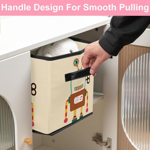 Boîte de rangement robot rétro pliable pour placards désordonnés de chambre à coucher - 7