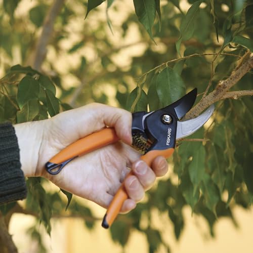 Fiskars SoftGrip Bypass Pruning Shears, 5/8” Cut Capacity Gardening Scissors for Right and Left-Handed Use, Steel Blade with Low Friction Coating, Rust Resistant Garden Clippers for Stems & Branches by Fiskars - Image 3