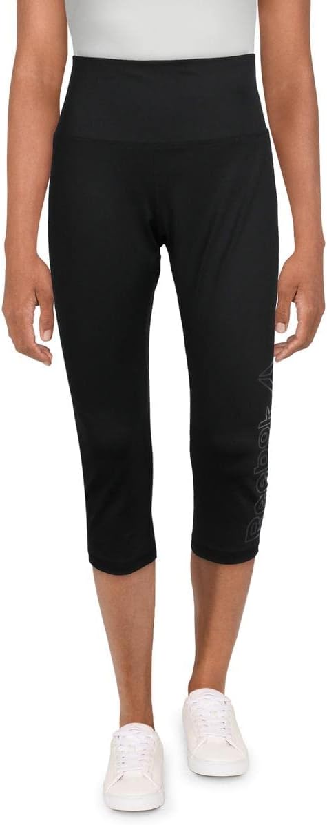 Reebok Womens Highrise Capri Compression Athletic Pants