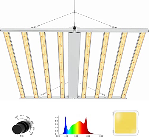 SAMPHON LED Grow Lights 720W 5x5ft Coverage Full Spectrum Grow Light 2880pcs LED Diodes Dimmable Commercial Daisy Chain Plant Lamp for Indoor Plants Veg Seed and Bloom