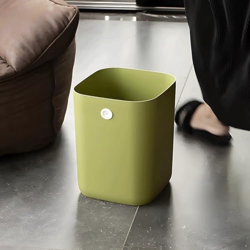 Caneca de basura cuadrada verde 13L para uso en hogar miniatura 5