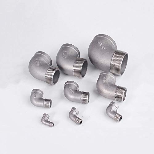 Coude 90 femelle mâle 1/8 BSPT inox 304 raccord fileté tuyauterie eau - 2