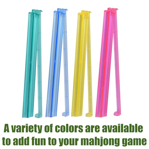 4 Pcs Mahjong Racks with Pushers Set Multi Color miniatura 6