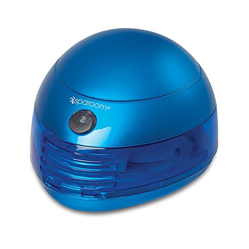 SpaRoom Aromafier Metallic Portable Essential Oil Diffuser Portable USB or Batteries (Blue)