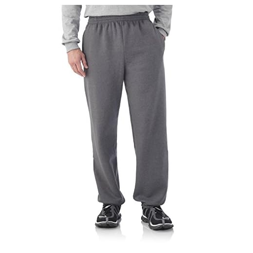 Fruit of the Loom Best Collection™ Men's Fleece Elastic Bottom Pant XX-Large Charcoal Heather