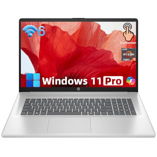 Image of HP 17.3 inch FHD Touchscreen Laptop - AMD Ryzen 5 7430U CPU, 250 Nits IPS Display, Webcam, Wifi6, Win 11 Pro for Business & Students(32GB RAM 1TB SSD)