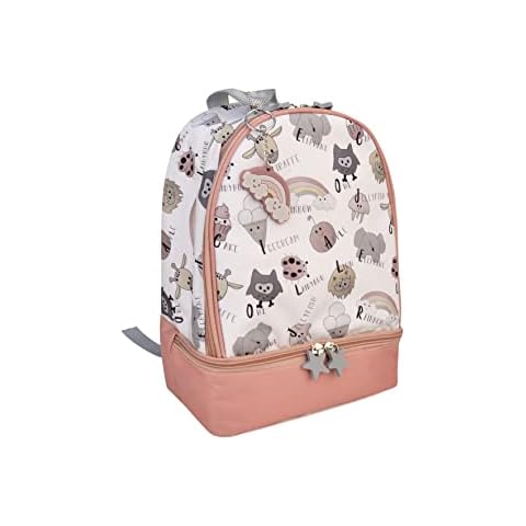 Iris Barcelona 9975-TR Children's Boys and Girls Back Pack Rich, Pink Color | School Backpack Bag Snack Holder, Reusable and Eco Friendly Wrapping BPA Free, Fabric Cover