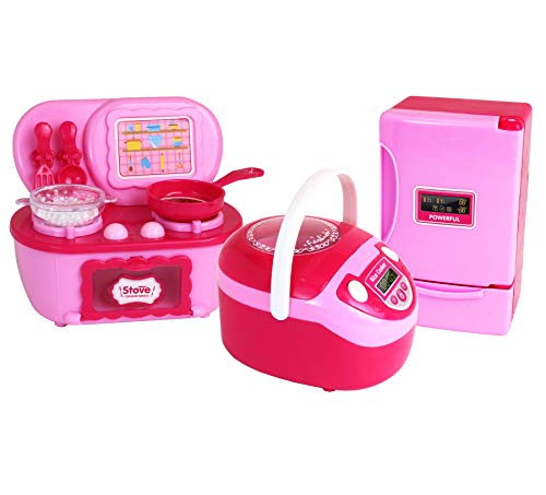 Kitchen Toy Appliances For Kids Fun Pretend Play Appliances Set - Includes Toy Toaster, Microwave, Fridge, Oven And More Cooking Mini Toy Kitchen Appliances #TOP4
