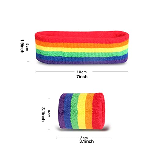 XAMIO Conjunto De Pulseiras Elásticas Esportivas, Faixas De Pulso Listradas 3 Peças Absorção De Umid
