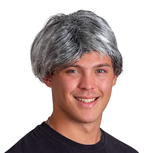 Skeleteen SK-358 Grey Old Man Wig - Salt And Pepper Hair Old Person Grandpa Wigs Costume Accessories thumb #1