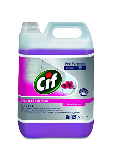 Cif Oxygel Orchidée - Nettoyant sols et multi-usages professionnel - 5L