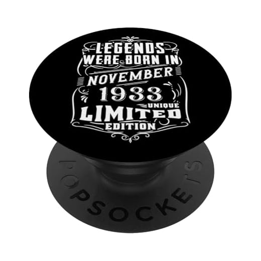 Cumpleaños Noviembre 1933 Edición Limitada Regalo Vintage PopSockets PopGrip Intercambiable