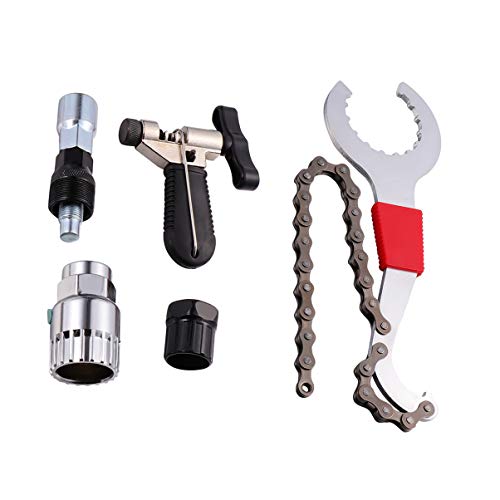 CLISPEED 5 Pcs Kits de Ferramentas de Reparação de Bicicletas Extrator de Manivela de Bicicleta Remo