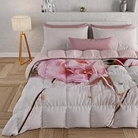 PETTI Winter-Steppdecke Fürs Einzelbett – Doppelseitig, Einfarbig & Animalier-Print, 170x260 Cm, Made In Italy