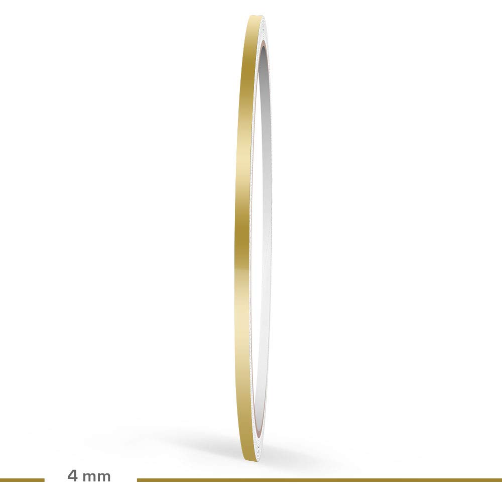 MotokingDecorative Stripe, Gold Glossy, 4 mm Width, 10 m Length, Sticker Foil Car Boat Motorbike Motorhome Caravan