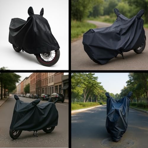 Image of UV Protection & Dustproof Bike Body Cover for Universal Cover Two Wheeler Bike (Black)