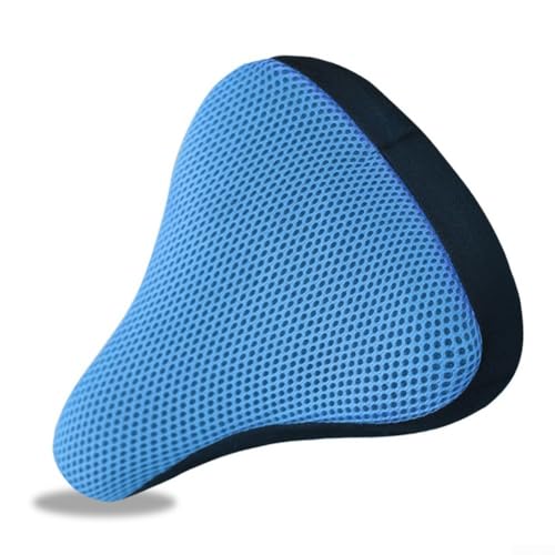 Funda para sillín de bicicleta, tela de malla suave para paseos cómodos en cualquier bicicleta (azul claro)