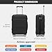 Kono 20 Inch Cabin Bag 52x38x21cm, Small Suitcase with TSA Lock & 4 Spinner Wheels, Airline Approved Hand Luggage, Lightweight ABS+PC Hard Shell Trolley(Black)