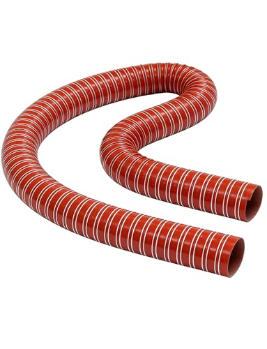 Silicone Ducting - Steel Wire Reinforced Fiberglass Fire Retardant Flex Hose for Fume Extraction, Dust Removal & Industrial Ventilation(22cm,157.48in/400cm)