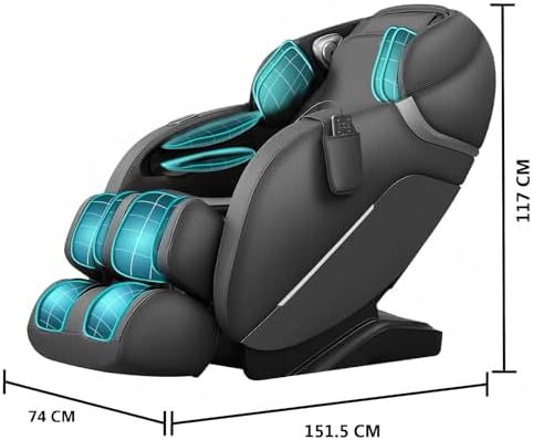 Bild 1 - Ganzkörper-Massagesessel, Shiatsu-Massagesessel mit Zero-Gravity-Funktion, SL-Schiene, 12 automatische Massageprogramme, Wärmetherapie, Fußrollen, Bluetooth