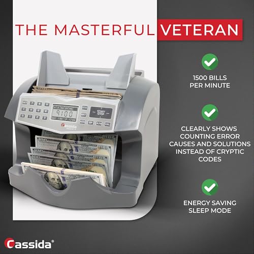 Image of Cassida Advantec 75UM Heavy Duty Bill Counter, 4 Speeds, Ultraviolet and Magnetic Detections (Advantec 75 UV /MG)