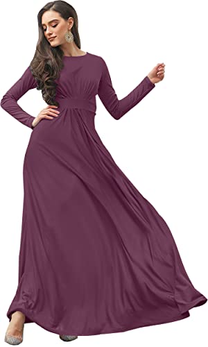 Image of KOH KOH Womens Long Sleeve Flowy Modest Elegant Evening Maxi Dress Gown
