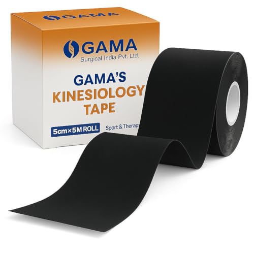 Image of Kinesiology Tape for Physiotherapy Kinesio Tape for Sports Injury Pain Relief Muscle Tape for Shoulder, Wings, Arms, Ankle K Taping Waterproof Athletic Tape for Pain Support -5 Inch