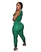 TOPSRANI Womens Two Piece Outfits Bodycon Tracksuit Sweatsuits Solid Jogger Biker Workout Gym Lounge Short Sleeve Pant Sets Green S
