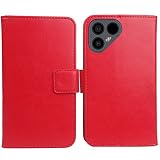 Dingshengk Rouge PU Cuir Housse Coque Etui Couverture Protecteur Cas Portefeuille Flip Case Cover Book Wallet TPU Silicone pour Fairphone 4 6.3'