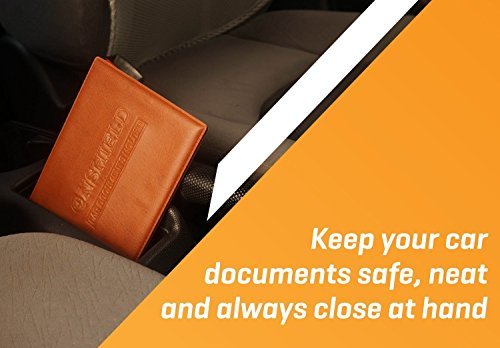 Onshield Car Registration And Insurance Card Holder With Magnetic Closure - Water-Resistant - Car Accessories For Any Type Of Vehicle - Insurance Card Holder - Important Document Organizer #TOP2